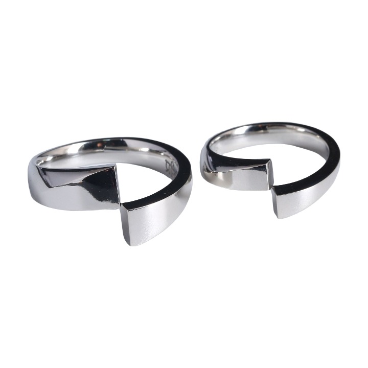 Sterling Silver Open Ring for Engagement Couple - www.auracharm.cn ...